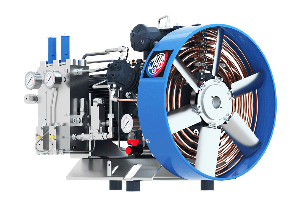 Compressor Unit AIR COOLED LUBRICATED 3 STAGES 3 CYL 86 m3/hr @ 40 bar  18.5 kW 1500RPM