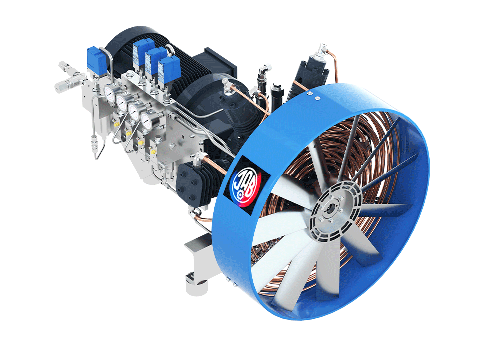 V245/300 Compressor Unit AIR COOLED LUBRICATED 4 STAGES 4 CYL 16 bar inlet 274 m3/hr @ 260 bar  55 kW 1500RPM