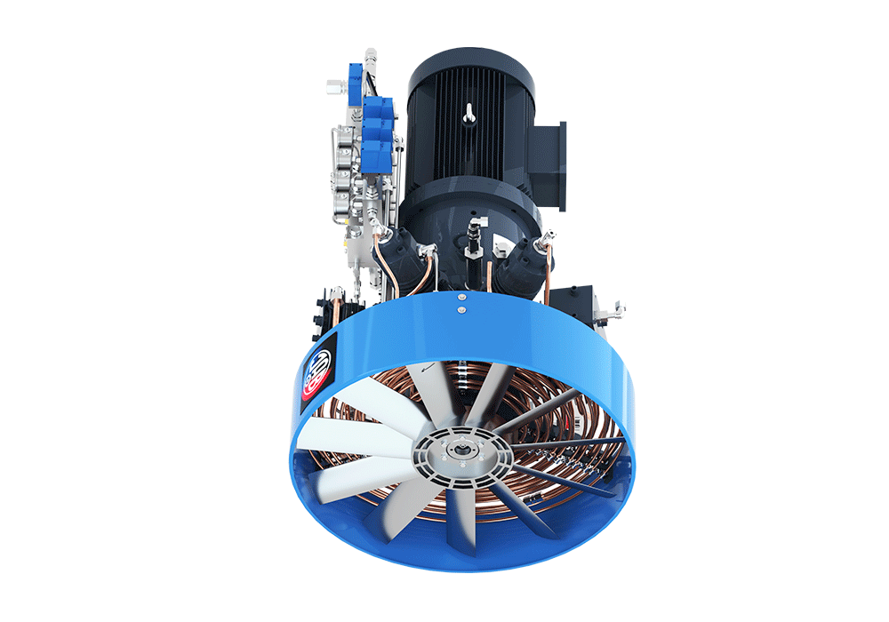 V245/300 Compressor Unit AIR COOLED LUBRICATED 4 STAGES 4 CYL 16 bar inlet 274 m3/hr @ 260 bar  55 kW 1500RPM