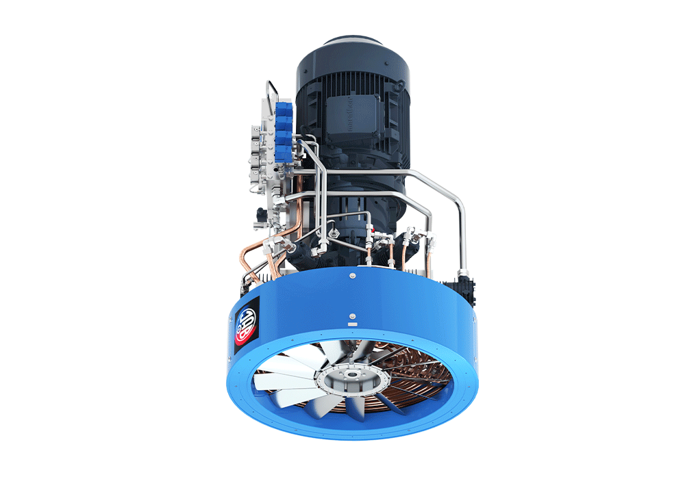 V5740/300NG40 Compressor Unit AIR COOLED LUBRICATED 4 STAGES 4 CYL 40 bar inlet 189 m3/hr @ 300 bar  27 kW 1500RPM