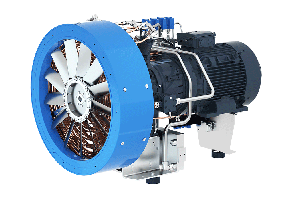 V5740/300NG40 Compressor Unit AIR COOLED LUBRICATED 4 STAGES 4 CYL 40 bar inlet 189 m3/hr @ 300 bar  27 kW 1500RPM