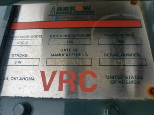 CS 211028 Natural Gas VRU 50 HP Arrow Single Stage