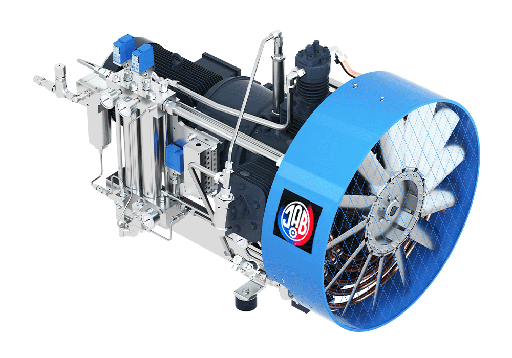 [JAB AC SV 1101/120] SV1101/120 Compressor Unit AIR COOLED LUBRICATED 3 STAGES 3 CYL 66 m3/hr @ 120 bar  22 kW 1500RPM