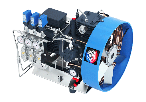 [JAB AB SV 2400/40N] SV2400/40N Compressor Unit AIR COOLED LUBRICATED 3 STAGES 4 CYL .3bar inlet 182 m3/hr @ 40 bar  37 kW 1500RPM