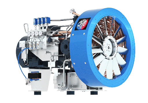 [JAB GB V 245/300 NG16] V245/300NG16 Compressor Unit AIR COOLED LUBRICATED 4 STAGES 4 CYL 16 bar inlet 245 m3/hr @ 300 bar  40 kW 1500RPM